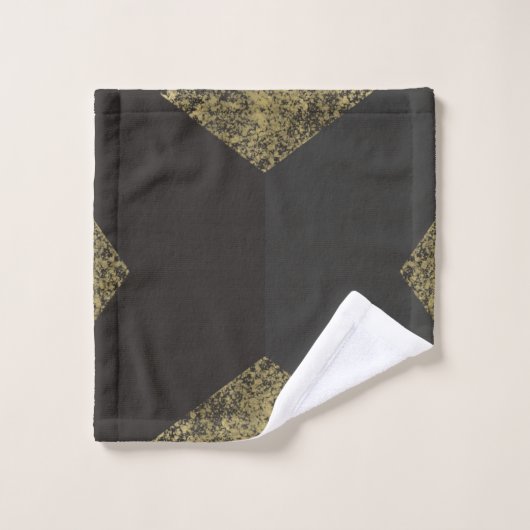 Chic Moderne Or et Gris (Gant de toilette)