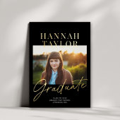 Chic moderne Photo Foil Faire-part de graduation