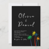 Chic Moderne Plage Mariage Invitation (Devant)