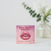 Chic Moderne Professionele Make-up Artiest QR Code Vierkante Visitekaartje (Staand voorkant)