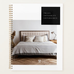 Chic Moderne Realtor Spiral Agenda Planificateur