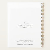 Chic Moderne Realtor Spiral Agenda Planificateur (Dos)