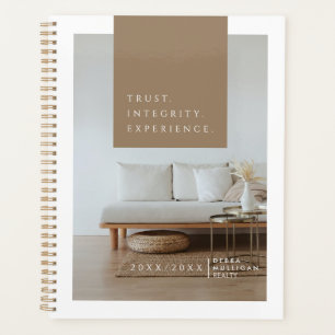 Chic Moderne Realtor Spiral Agenda Planificateur