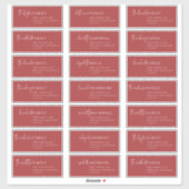 Chic moderne | Red Destinataire Étiquettes de adre (Feuille)