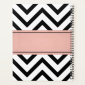Chic moderne rose, noir et blanc Motif Chevron (Dos)
