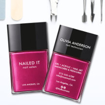 Chic moderne roze nagellakfles nagelsalon