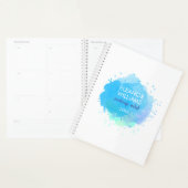 Chic Moderne Tache Abstraite Aquarelle Bleue Entre (Devant avec enveloppe)