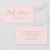 Chic moderne tendance main Lettré Carte de visite (Devant / Derrière)