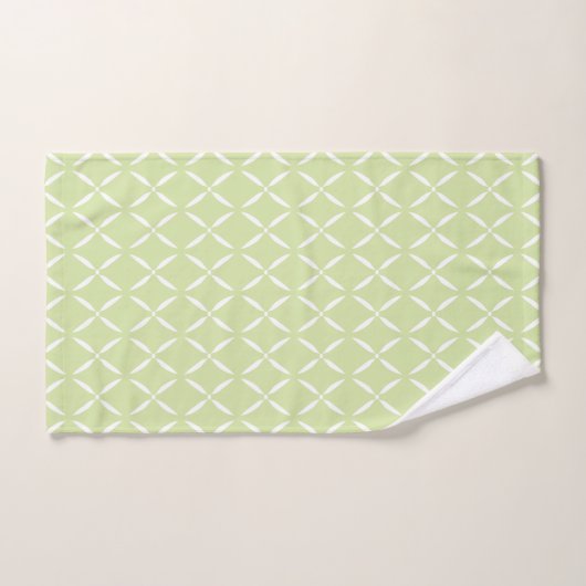 Chic moderne tendance vert et blanc (Serviette à main)