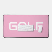 Chic Moderne Texte GOLF Blanc Fond Rose Clair (Clavier et souris)