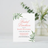 Chic moderne verdure nuptiale Luncheon invitation (Debout devant)