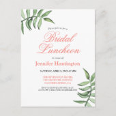 Chic moderne verdure nuptiale Luncheon invitation (Devant)