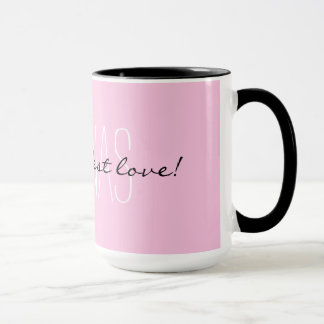 chic mok-roze .Nanas geeft de beste liefde Mok