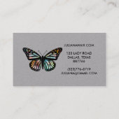 Chic Monarch Butterfly Elegant Waterverf Visitekaartje (Achterkant)