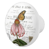 Chic  Monarch Butterfly Flower French Knob Keramische Knop (Rechts)