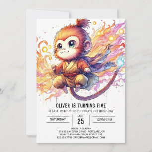 Chic Monkey Verjaardag Kaart