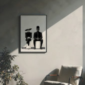 Chic Monochrome Fotografie Mode Paar Poster