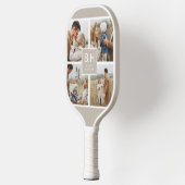 Chic Monogram 4 Foto Collage Pickleball Paddle (Links)