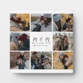 Chic Monogram Aangepaste foto's Collage Moedervrie Fotoplaat (Voorkant)