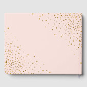 CHIC-monogram | Blush roze gouden Confetti bruilof Gastenboek (Achterkant)