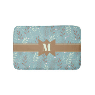 Chic Monogram Botanisch Patroon Badmat