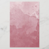 Chic Monogram Bourgogne Aquarelle Menu Mariage (Dos)