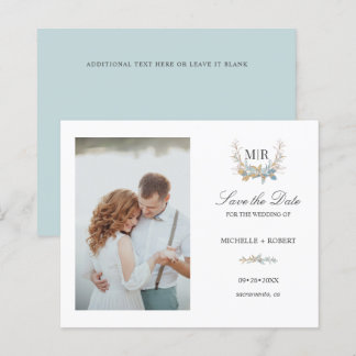 Chic Monogram Crest Foto bruiloft BEWAART DATUM