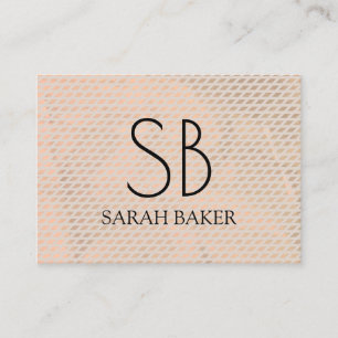Chic Monogram Cross Hatch Visitekaartje