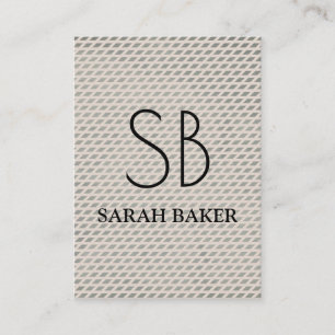 Chic Monogram Cross Hatch Visitekaartje