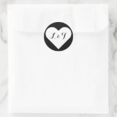 Chic Monogram - Harte zwarte en witte Stickers (Tas)
