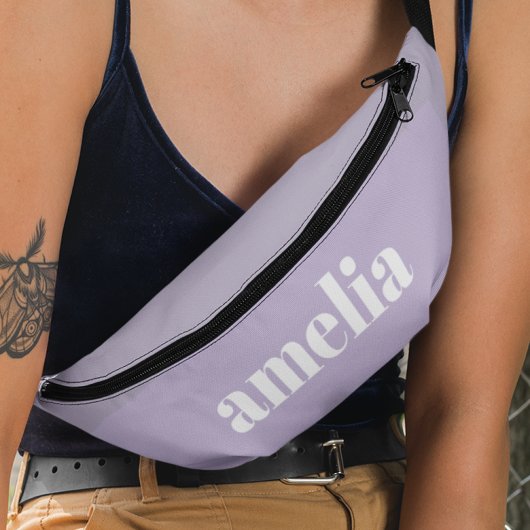 Chic Monogram Lavender Purple Heuptasje