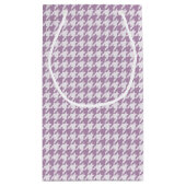 Chic Monogram Light Paars Houndstooth met naam Klein Cadeauzakje (Achterkant)