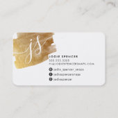 CHIC MONOGRAM logo elegante initialen geborsteld g Visitekaartje (Achterkant)