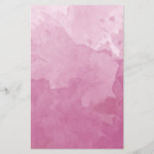 Chic Monogram Mauve Rose Watercolor Menu Mariage (Dos)