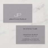 Chic Monogram Minimalist Plain Luxe rendy Design Visitekaartje (Voorkant / Achterkant)