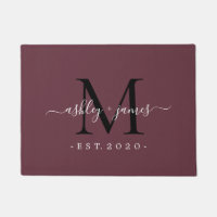 Chic Monogram Namen Oprichtingsjaar Bourgondië