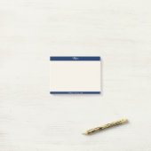 Chic Monogram Notities met Aangepaste Naam Post-it® Notes (Op bureau)