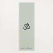 Chic Monogram om Symbool pasta Green Yoga Mat (Achterkant)