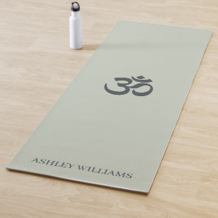 Chic Monogram om Symbool pasta Green Yoga Mat