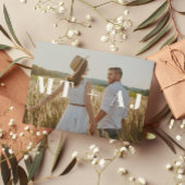 Chic Monogram Overlay Foto opslaan Datum