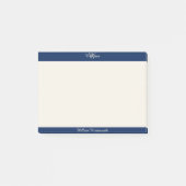 Chic Monogram Post-it Notities met aangepaste naam Post-it® Notes (Voorkant)