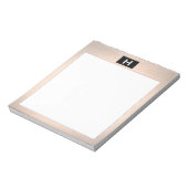 Chic  Monogram Roos Gold Notitieblok (Gedraaid)