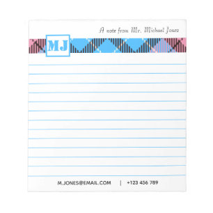 Chic Monogram scriptnaam spellen professionele gel Notitieblok