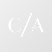 Chic Monogram Slash Art Deco Lettering Wedding Raamsticker (Vel)