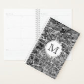 Chic Monogram sur Faux Marble Photo Abstraite (Devant avec enveloppe)