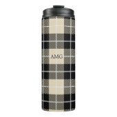 Chic Monogram Thompson Camel Pset Pattern Thermosbeker (Voorkant)