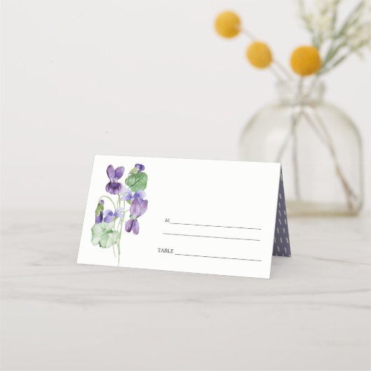 Chic Monogram Violet Floral Bunch Wedding (Achterkant)