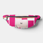 Chic Monogram Vrouwelijk Streeppatroon Heuptasje (Liggend)