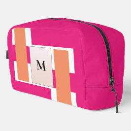 Chic Monogram Vrouwelijk Streeppatroon Toilettasje