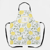 Chic Monogram Waterverf Lemon Foliage Schort (Voorkant)